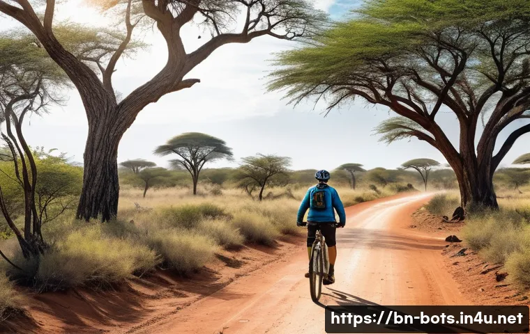 보츠와나에서 야생에서 자전거 타기 관련 이미지 1